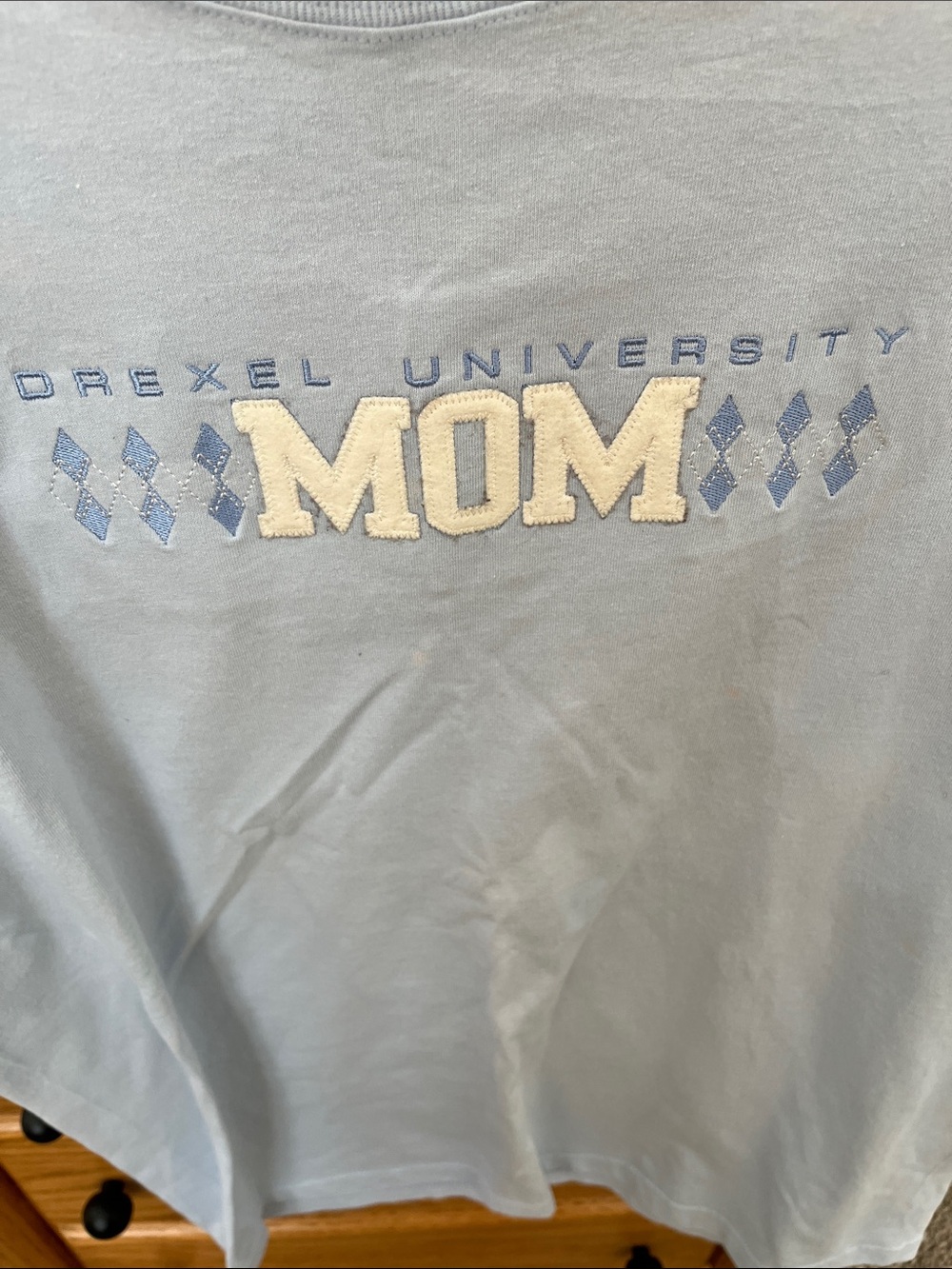 Jansport Light Blue Drexel University “MOM" Graphic Tee - Picture 4 of 6
